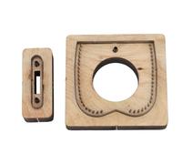 Juego de 2 troqueles de corte de metal para cuero, troquel de corte para estuches de encendedores de cigarrillos, molde de corte de acero y madera con bordes afilados para trabajos