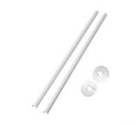 Juego de 2 tubos y collares de tubería de radiador de 15 mm de diámetro, 500 mm de longitud para ocultar tuberías limpias y limpias en tubos de cobre o plástico (blanco)