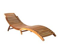 Juego de 2 tumbonas de madera maciza de acacia con acabado de aceite natural, cama de jardín duradera para terraza y jardín, perfecta para relajarse y tomar el sol