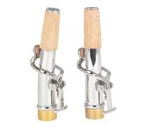 Juego De 2 Uds De Saxofón Soprano, Cuello Recto, Cuello Doblado, Piezas De Cuello De Saxofón De Latón, Accesorios Profesionales Para Instrumentos De Viento De Madera