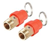 Juego de 2 válvulas de alivio de presión de compresor de aire de 120 psi, válvula de alivio de válvula de compresor de aire de rosca externa NPT de 1/4 pulgadas, válvula desplegable (1/8)
