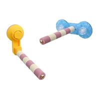 Juego de 2 varillas de pie con superficie de cuerda para masticar, percas para pájaros, loros, jaula de soporte para el hogar o viajes