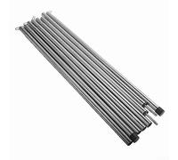 Juego de 2 varillas de soporte de hierro resistente para toldo exterior (plateado)