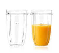 Juego de 2 vasos de repuesto para batidora, vaso de batidora, accesorios de repuesto, compatible con batidora eléctrica NutriBullet de 600 W/900 W, vaso para batidos, accesorios para la batidora