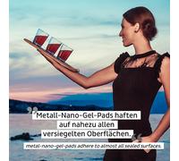 Juego de 2 vasos magnéticos de tritan con posavasos 250 ml gris silwy®