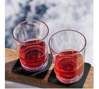 Vasos magnéticos de Silwy, antideslizantes, resistentes contra los golpes, con imán integrado y posavasos metálico, para camping, barcos, niños, Hup Orange, 2x0.25l