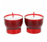 Juego de 2 velas votivas rojas de 4 cm - Vela votiva - Culto cristiano en cera vegetal