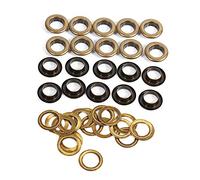 Juego de 20/100 ojales de bronce, redondos, autoadhesivos, de oro negro, para costura, reparación, manualidades, decoración, cuentas, ropa, cuero y lona. (12 mm 20sets)