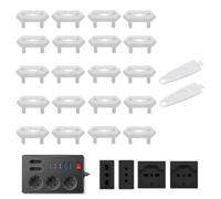 Juego de 20 + 2 llaves cubreenchufes para niños (3ª generación) protección enchufes corriente, cubreenchufes universales, tapones antigolpes, seguridad del hogar, protectores para niños, protectores