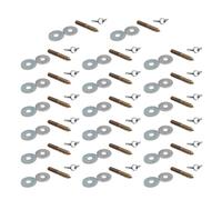 Juego de 20 accesorios para jaula de pájaros, tornillos de percha de pie, tuercas, arandelas, juego de loros, kit de fijación de soporte de jaula