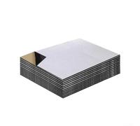 Juego de 20 alfombrillas autoaislantes de plástico de goma plateada para capó de puerta de maletero y suelo, 250 x 180 x 5 mm, tamaño para reducir la vibración del ruido y el calor en vehículos para