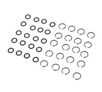 Juego de 20 anillos de retención de llave de impacto, abrazaderas de repuesto con O para accesorios de impacto, piezas de llave de metal de goma