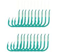 Juego de 20 anzuelos con líder for Pesca Carpa cruciana en Plataforma, aleación Ligeros y sensibles(7#)