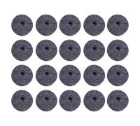 Juego de 20 arandelas de fieltro para platillos diseñadas para piezas de tambor de embrague de platillos para proteger los platillos del contacto directo con el metal (negro)