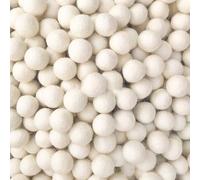 Juego de 20 bolas de fieltro de color blanco natural, hechas a mano, pompones de fieltro, para manualidades y guirnaldas, 2 cm