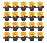 Juego de 20 boquillas de nebulización para aspersores que ofrecen atomización fina y distribución uniforme del agua en jardines de verduras y flores (naranja)