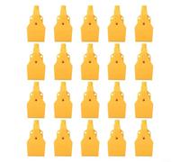 Juego de 20 boquillas planas de pulverización de aire con rosca macho BSPT de 3 agujeros de 1/4 pulgadas, para boquillas de soplador de aire de plástico ABS amarillo para una eliminación eficaz del