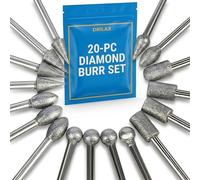 Juego de 20 brocas perforadoras perforadoras de diamante para Dremel Rotary Jewelry, de la marca DRILAX