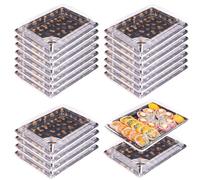 Juego de 20 cajas de preparación de comidas: bandeja reutilizable con tapa, cajas reutilizables, platos de menú y contenedores para sándwiches, sushi, frutas