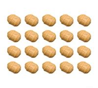 Juego de 20 cebos artificiales para carpa, diseño de nueces flotantes suaves para una mejor detección de peces, PVC, amarillo, 1,4 x 1 cm, 1,7 x 1,1 cm, 0,68 g, 1,02 g para pesca de agua dulce en ríos