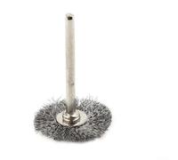 Juego de 20 cepillos de rueda de alambre de acero inoxidable de 22 mm para herramientas giratorias, cepillo de desbarbado y pulido en forma de T con vástago de 3 mm, compatible con Dremel