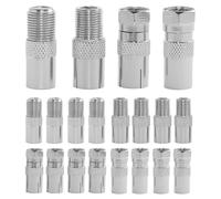 Juego de 20 conectores F macho para antena y cable coaxial | Conector de cable satélite, conector coaxial, cable de antena de 2 m, compatible con Vodafone 2 a 3