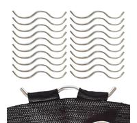 Juego de 20 conectores para trampolín en forma de W, 11,7 cm, hebillas de acero de alta resistencia para marco y tela de salto, piezas de repuesto galvanizadas para cama elástica de jardín, resistente