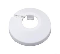 Juego de 20 cubiertas de plástico PP blanco para fregadero de baño y tubos de radiador de calefacción, placa de ajuste fácil de instalar para 12-20 mm de diámetro (12 mm)