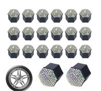Juego de 20 cubiertas para tuercas de neumáticos, tapas decorativas para tuercas de rueda extraíbles antiarañazos, para protección exterior a prueba de polvo
