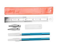 Juego de 20 cuchillas de cuchillo de precisión para manualidades, herramientas de corte para tallar calabazas, modelado, ilustraciones de bricolaje, plantillas, álbumes de (Azul)