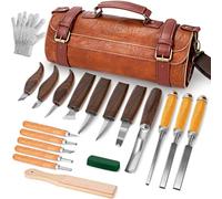 Juego de 20 cuchillos de tallado de madera, juego de cuchillos de tallado de madera, kit de tallado de madera para principiantes, cuchillo de tallado de madera para carpintería, juego de herramientas