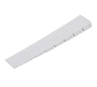 Juego de 20 cuñas de nivelación de muebles para cuñas de plástico duraderas con diseño inclinado antideslizante para estabilizar y equilibrar mesas, sofás, estanterías, color negro, blanco y marrón