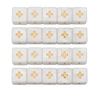 Juego de 20 dados educativos de plástico para aprender matemáticas, accesorios de enseñanza para niños pequeños, color blanco