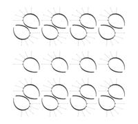 Juego de 20 Diadema Resortes Metálicos Negra Base para fiestas | Estructura Espiral de Cinco Puntos, Plástico E Hierro, para Disfraces, Manualidades Escolares y Adultos