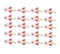 Juego de 20 exquisitos anillos largos de Navidad para el pelo trenzado, accesorios de decoración para niños, fiesta de Navidad, festival de música, tocado de Navidad para adultos