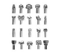 Juego de 20 herramientas de estampado de cuero de diferentes formas, herramientas de prensado para tallar cuero para principiantes