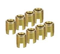 Juego de 20 insertos de rosca ranurados autorroscantes, accesorios de inserción de hilo autorroscante de acero al carbono 302 para la industria automotriz (Interior M5*0,8, exterior M8*1,0, longitud