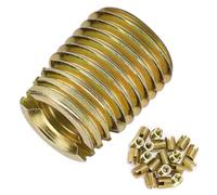 Juego de 20 insertos de rosca ranurados autorroscantes, accesorios de inserción de hilo autorroscante de acero al carbono 302 para la industria automotriz (Interior M8*1,25, exterior M12*1,5,