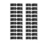 Juego de 20 juntas de goma para manillar de bicicleta, 22,2/25,4 a 31,8 mm, espaciadores para luces de montaje, soportes de teléfono, espejos y accesorios de ciclismo, color negro