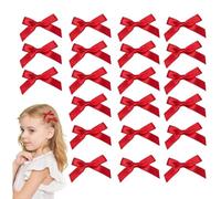 Juego de 20 lazos rojos para el pelo y pinzas de cocodrilo, mini pasadores de cinta para niñas y mujeres