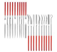 Juego de 20 limas de aguja de diamante, 3 x 140 mm, juego de herramientas de archivo con asas sumergidas en PVC para metal, acero, vidrio, madera, jade, cerámica y metal