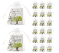 Juego de 20 llaveros de agradecimiento, llaveros de fiesta con aleación de zinc, llavero de árbol de la vida, tarjetas de agradecimiento y 20 pequeñas bolsas de organza para el día del profesor