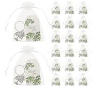 Juego de 20 llaveros de agradecimiento, llaveros de fiesta con aleación de zinc, llavero de árbol de la vida, tarjetas de agradecimiento y 20 pequeñas bolsas de organza para el día del profesor