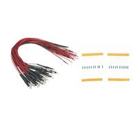 Juego de 20 luces LED en miniatura, color blanco cálido, 3 mm, accesorios iluminados para modelismo de ferrocarril, diseño de luz de calle, voltaje de 12 V a 18 V, para decoración de casa y estación