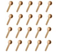 Juego de 20 Mini Cucharas de Madera - Medidoras de Té, Pequeñas para Salsa, Mezcladoras, Personalizadas - Adecuado para Cocina