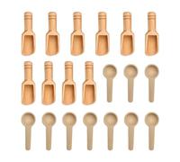 Juego de 20 mini cucharas de madera, utensilios de cocina, cucharas de madera multifuncionales, accesorios de cocina, adecuados para sal, té, detergente, azúcar, especias, etc.