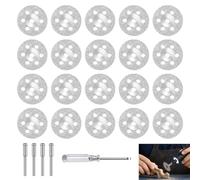 Juego de 20 Mini Discos de Corte de Diamante para Dremel Con VáStago de 3 Mm, Rueda de Cortar Diamante, Cortan Piedra, Vidrio, CeráMica, Azulejos y MáRmol, Incluye Mandriles y Destornillador