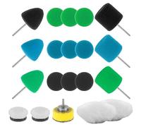 Juego de 20 Mini Esponjas de Pulido de 25 mm, Accesorio Con Lana para Detalle y Lijado de Coche, Atornillador Inalámbrico para Encerado