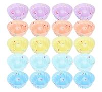 Juego de 20 mini moldes de silicona reutilizables, fáciles de limpiar, antiadherentes de alta calidad, multiusos para hornear postres, donuts, magdalenas, (juego de hilos)