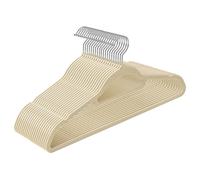 Juego de 20 Perchas de Terciopelo Beige